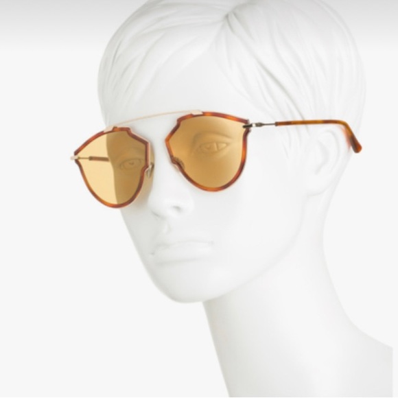 New - DIOR BUTTERFLY SUNGLASSES SOREALRISE 06J70 GOLD/HAVANA 58MM - Picture 5 of 11
